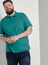 Poloshirt mit Streifen-Details - Männer - ever green Poloshirt mit Streifen-Details - Männer - ever green - 5 - Men Plus