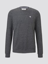 Sweatshirt mit dezentem Print - Männer - black white melange Sweatshirt mit dezentem Print - Männer - black white melange - 7 - TOM TAILOR Denim
