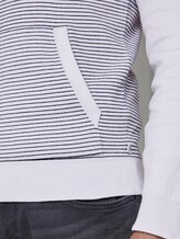 Hoodie in a structured mix - Men - white navy stripe Hoodie in a structured mix - Men - white navy stripe - 10 - TOM TAILOR
