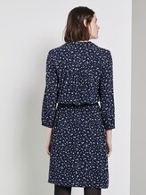 Gemustertes Minikleid mit Revers-Kragen - Frauen - navy green flower design Gemustertes Minikleid mit Revers-Kragen - Frauen - navy green flower design - 2 - TOM TAILOR