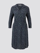 Gemustertes Minikleid mit Revers-Kragen - Frauen - navy green flower design Gemustertes Minikleid mit Revers-Kragen - Frauen - navy green flower design - 7 - TOM TAILOR