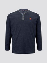 Strukturiertes Langarmshirt - Männer - navy yarndye grindle stripe Strukturiertes Langarmshirt - Männer - navy yarndye grindle stripe - 7 - Men Plus