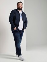 Sweatjacke mit Stehkragen - Männer - Sky Captain Blue Sweatjacke mit Stehkragen - Männer - Sky Captain Blue - 3 - Men Plus