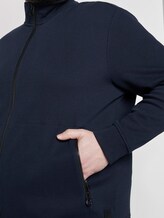Sweatjacke mit Stehkragen - Männer - Sky Captain Blue Sweatjacke mit Stehkragen - Männer - Sky Captain Blue - 9 - Men Plus