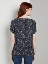 Gemustertes Blusenshirt - Frauen - navy green flower design Gemustertes Blusenshirt - Frauen - navy green flower design - 2 - TOM TAILOR