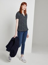 Gemustertes Blusenshirt - Frauen - navy green flower design Gemustertes Blusenshirt - Frauen - navy green flower design - 3 - TOM TAILOR