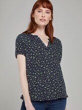 Gemustertes Blusenshirt - Frauen - navy green flower design Gemustertes Blusenshirt - Frauen - navy green flower design - 5 - TOM TAILOR