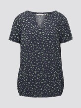 Gemustertes Blusenshirt - Frauen - navy green flower design Gemustertes Blusenshirt - Frauen - navy green flower design - 7 - TOM TAILOR