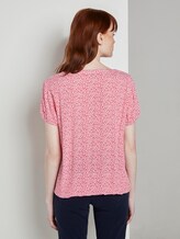 Gemustertes Blusenshirt - Frauen - pink offwhite floral minimal Gemustertes Blusenshirt - Frauen - pink offwhite floral minimal - 2 - TOM TAILOR