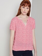 Gemustertes Blusenshirt - Frauen - pink offwhite floral minimal Gemustertes Blusenshirt - Frauen - pink offwhite floral minimal - 5 - TOM TAILOR