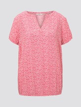 Gemustertes Blusenshirt - Frauen - pink offwhite floral minimal Gemustertes Blusenshirt - Frauen - pink offwhite floral minimal - 7 - TOM TAILOR