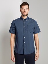 Gemustertes Hemd - Männer - navy blue minimal design Gemustertes Hemd - Männer - navy blue minimal design - 1 - TOM TAILOR