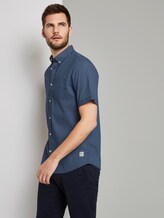 Gemustertes Hemd - Männer - navy blue minimal design Gemustertes Hemd - Männer - navy blue minimal design - 5 - TOM TAILOR