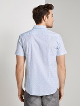 Gemustertes Kurzarm-Hemd - Männer - light blue navy grid design Gemustertes Kurzarm-Hemd - Männer - light blue navy grid design - 2 - TOM TAILOR