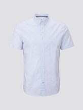 Gemustertes Kurzarm-Hemd - Männer - light blue navy grid design Gemustertes Kurzarm-Hemd - Männer - light blue navy grid design - 7 - TOM TAILOR