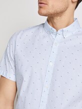 Gemustertes Kurzarm-Hemd - Männer - light blue navy grid design Gemustertes Kurzarm-Hemd - Männer - light blue navy grid design - 9 - TOM TAILOR