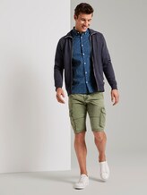 Patterned short-sleeved shirt - Men - navy blue white grid design Patterned short-sleeved shirt - Men - navy blue white grid design - 3 - TOM TAILOR