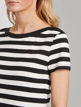 Jersey dress with stripes - Women - black white stripe design Jersey dress with stripes - Women - black white stripe design - 9 - TOM TAILOR