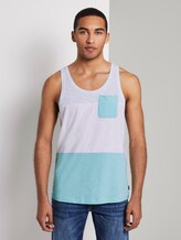 Top in a colour block art design - Men - soft sky blue yarn dye stripe Top in a colour block art design - Men - soft sky blue yarn dye stripe - 1 - TOM TAILOR Denim