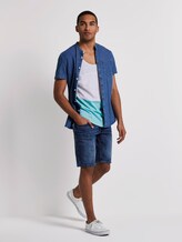 Top in a colour block art design - Men - soft sky blue yarn dye stripe Top in a colour block art design - Men - soft sky blue yarn dye stripe - 3 - TOM TAILOR Denim
