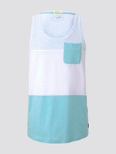 Top in a colour block art design - Men - soft sky blue yarn dye stripe Top in a colour block art design - Men - soft sky blue yarn dye stripe - 7 - TOM TAILOR Denim
