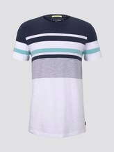 Striped T-shirt - Men - Agate Stone Blue Striped T-shirt - Men - Agate Stone Blue - 7 - TOM TAILOR Denim