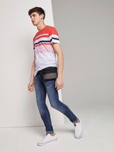 Gestreiftes T-Shirt - Männer - Plain Red Gestreiftes T-Shirt - Männer - Plain Red - 3 - TOM TAILOR Denim