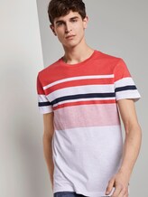 Gestreiftes T-Shirt - Männer - Plain Red Gestreiftes T-Shirt - Männer - Plain Red - 5 - TOM TAILOR Denim