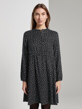 jurk met knoopsluiting - Vrouwen - black and white dot design jurk met knoopsluiting - Vrouwen - black and white dot design - 1 - TOM TAILOR