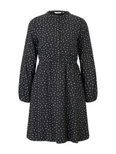 TOM TAILOR Damen Kleid mit Knopfleiste, schwarz, Gr.42