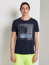 T-shirt with a photo print - Men - Sky Captain Blue T-shirt with a photo print - Men - Sky Captain Blue - 1 - TOM TAILOR Denim