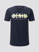 T-Shirt mit Schrift-Print - Männer - Sky Captain Blue T-Shirt mit Schrift-Print - Männer - Sky Captain Blue - 7 - TOM TAILOR Denim