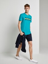 T-Shirt mit Schrift-Print - Männer - curacao blue T-Shirt mit Schrift-Print - Männer - curacao blue - 3 - TOM TAILOR Denim