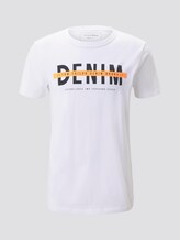 T-Shirt mit Schrift-Print - Männer - White T-Shirt mit Schrift-Print - Männer - White - 7 - TOM TAILOR Denim