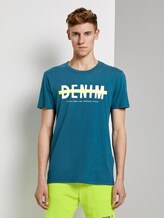 T-Shirt mit Schrift-Print - Männer - north atlantic blue T-Shirt mit Schrift-Print - Männer - north atlantic blue - 1 - TOM TAILOR Denim