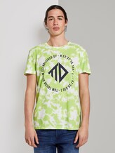 T-shirt in a batik look - Men - neon white batik print T-shirt in a batik look - Men - neon white batik print - 1 - TOM TAILOR Denim