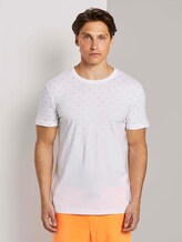 Gemustertes T-Shirt - Männer - white small wave print Gemustertes T-Shirt - Männer - white small wave print - 1 - TOM TAILOR Denim