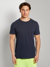 Gemustertes T-Shirt - Männer - navy small wave print Gemustertes T-Shirt - Männer - navy small wave print - 1 - TOM TAILOR Denim