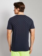 Gemustertes T-Shirt - Männer - navy small wave print Gemustertes T-Shirt - Männer - navy small wave print - 2 - TOM TAILOR Denim