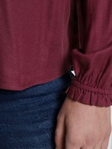 Bluse mit Raffung - Frauen - Deep Burgundy Red Bluse mit Raffung - Frauen - Deep Burgundy Red - 10 - TOM TAILOR