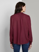 Bluse mit Raffung - Frauen - Deep Burgundy Red Bluse mit Raffung - Frauen - Deep Burgundy Red - 2 - TOM TAILOR