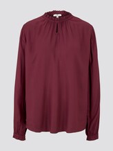 Bluse mit Raffung - Frauen - Deep Burgundy Red Bluse mit Raffung - Frauen - Deep Burgundy Red - 7 - TOM TAILOR