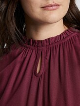 Bluse mit Raffung - Frauen - Deep Burgundy Red Bluse mit Raffung - Frauen - Deep Burgundy Red - 9 - TOM TAILOR