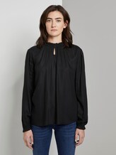 Bluse mit Raffung - Frauen - Deep Black Bluse mit Raffung - Frauen - Deep Black - 1 - TOM TAILOR