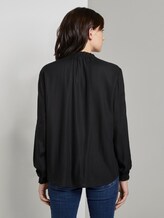 Bluse mit Raffung - Frauen - Deep Black Bluse mit Raffung - Frauen - Deep Black - 2 - TOM TAILOR