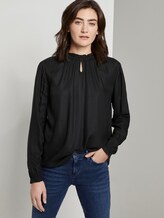 Bluse mit Raffung - Frauen - Deep Black Bluse mit Raffung - Frauen - Deep Black - 5 - TOM TAILOR