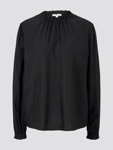 Bluse mit Raffung - Frauen - Deep Black Bluse mit Raffung - Frauen - Deep Black - 7 - TOM TAILOR