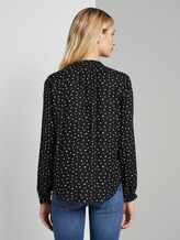 Bluse mit Raffung - Frauen - black and white dot design Bluse mit Raffung - Frauen - black and white dot design - 2 - TOM TAILOR