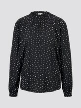 Bluse mit Raffung - Frauen - black and white dot design Bluse mit Raffung - Frauen - black and white dot design - 7 - TOM TAILOR