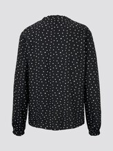 Bluse mit Raffung - Frauen - black and white dot design Bluse mit Raffung - Frauen - black and white dot design - 8 - TOM TAILOR